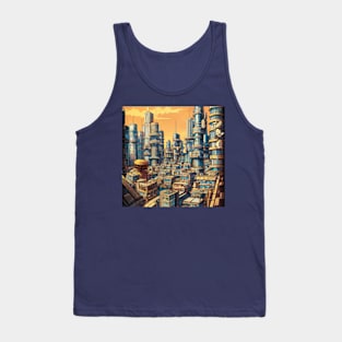 Futuristic vintage city Tank Top